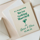 Search for green and yellow invitations Retro