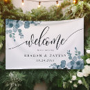 Search for white flowers welcome wedding signs Eucalyptus