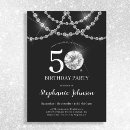 Search for bling 50th birthday invitations Elegant