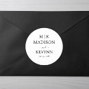 Search for couple initials wedding stickers Simple