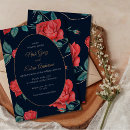 Search for gothic red and black wedding invitations Botanical