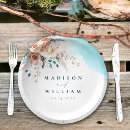 Search for beach wedding plates Watercolor