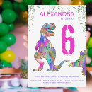 Search for girls 6th birthday invitations Colourful