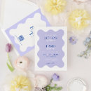 Search for blue and lavender wedding invitations Qr code