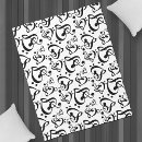 Search for music note blankets Black and white