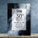Search for marble 30th birthday invitations Typography