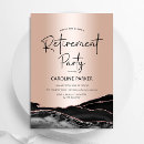 Search for rose gold retirement invitations Elegant