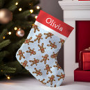 Search for gingerbread christmas stockings Blue
