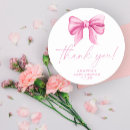 Search for pink bow thank you stickers Watercolor