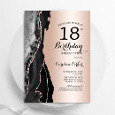 Search for black and gold 18th birthday invitations Marble