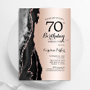 Search for black gold 70th birthday invitations Elegant