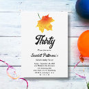 Search for fall leaves birthday invitations Simple