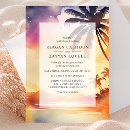 Search for sunset wedding invitations Palm tree