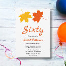 Search for autumn leaves birthday invitations Simple