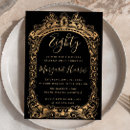 Search for gold border invitations Black and gold