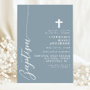 Search for blue christening invitations Minimal