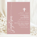 Search for pink christening invitations Minimal