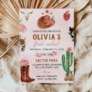 Search for cowgirl 1st birthday invitations Girl birthday party