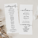 Search for black and white wedding programs Simple order of service