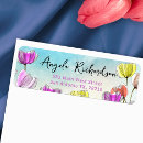 Search for purple tulips return address labels For her