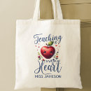 Search for apple quote for teacher tote bags Work of heart