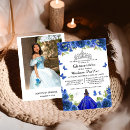 Search for elegant royal blue quinceanera invitations 15th birthday party