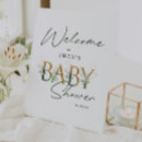 Search for greenery baby shower welcome signs For her