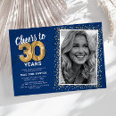 Search for cheers to 30 years invitations Glitter
