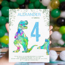Search for jungle 4th birthday invitations Dinosaur