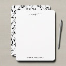 Search for black and white floral note cards Girly