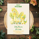 Search for baby boy shower dinosaur Jungle botanical greenery foliage