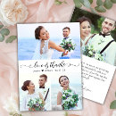 Search for love and thanks wedding thank you cards Photo collage