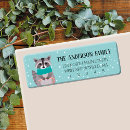 Search for woodland animals return address labels Racoon