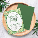 Search for green leaves invitations Botanical