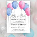 Search for balloon gender reveal invitations Boy or girl