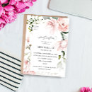 Search for blush pink floral invitations Eucalyptus