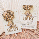 Search for brown bear baby shower invitations Boho