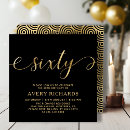 Search for black the 60th birthday invitations Black and gold