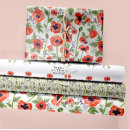 Search for orange poppy wrapping paper Watercolor