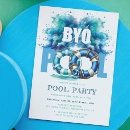 Search for water party invitations Blue