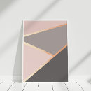 Search for rose gold geometric posters Girly