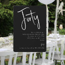 Search for black birthday invitations Forty