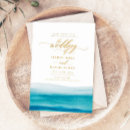Search for aqua and gold on wedding invitations Seaside