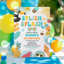 Search for tropical birthday invitations Summer pool party
