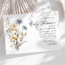 Search for purple and yellow baby shower invitations Watercolor floral
