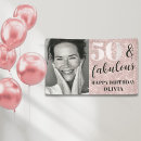 Search for pink gold 50th birthday party decor Typography