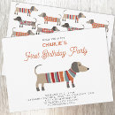 Search for dachshund birthday invitations Boy