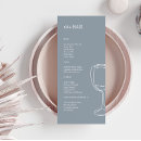 Search for dusty blue wedding menus Minimalist