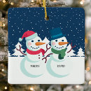 Search for snowman couple christmas tree decorations Couples