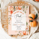 Search for sweet as a peach birthday invitations Cute